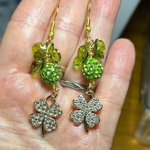 3/$25 Four Leaf Clover Dangle Earrings